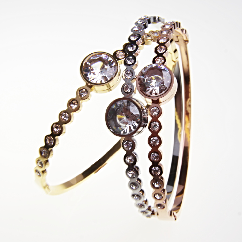 Náramek pevný s kamínky
