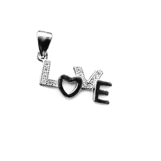 Přívěšek LOVE s kamínky
